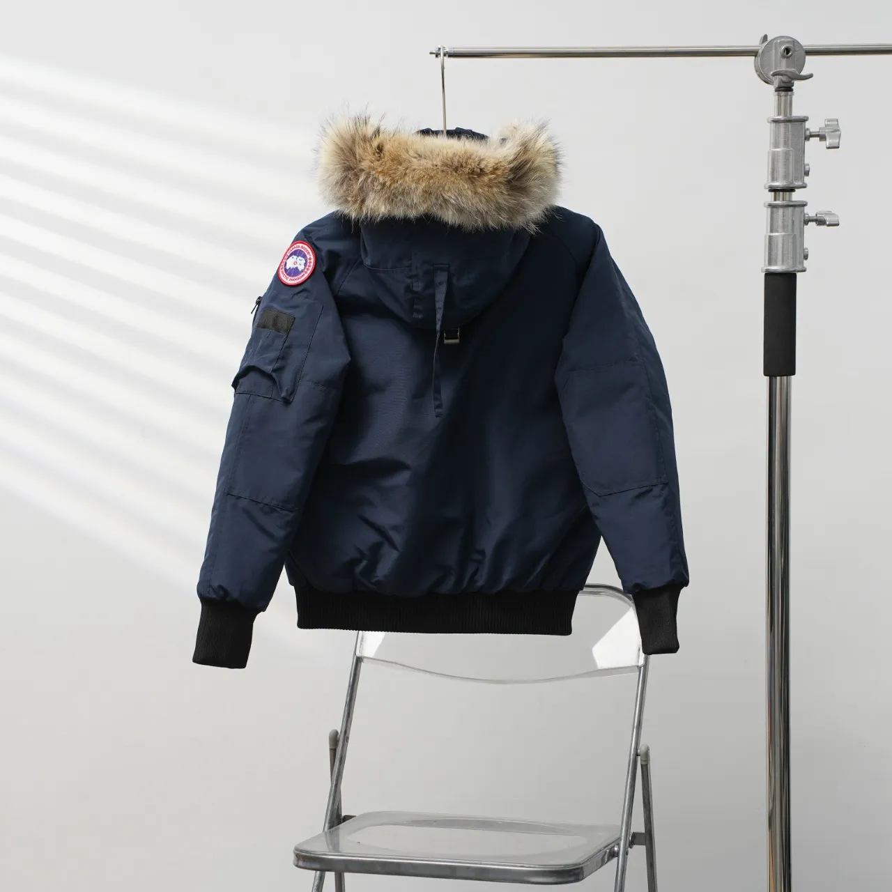 P720 CANADA GOOSE丨Canada Goose 02 hooded fur collar down jacket Color: Dark Blue Size: XS-XL